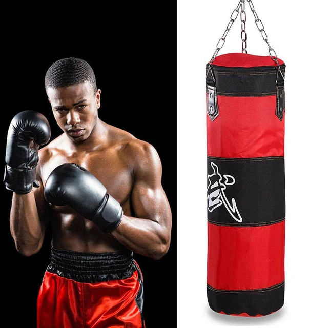 Punch Sandbag Durable Boxing Heavy Punch Bag With Metal Chain Hook  Carabiner Fitness Training Hook Kick Fight Karate Taekwondo - AliExpress