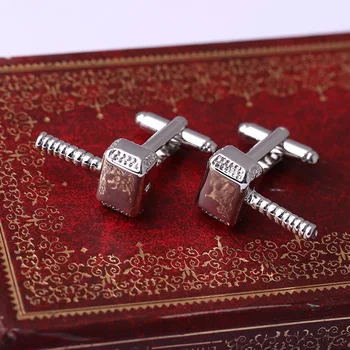 

10pairs/lot Superhero Thor Mjolnir Hammer Metal Alloy Cuff Links Men Cuff Buttons Gifts HC11369