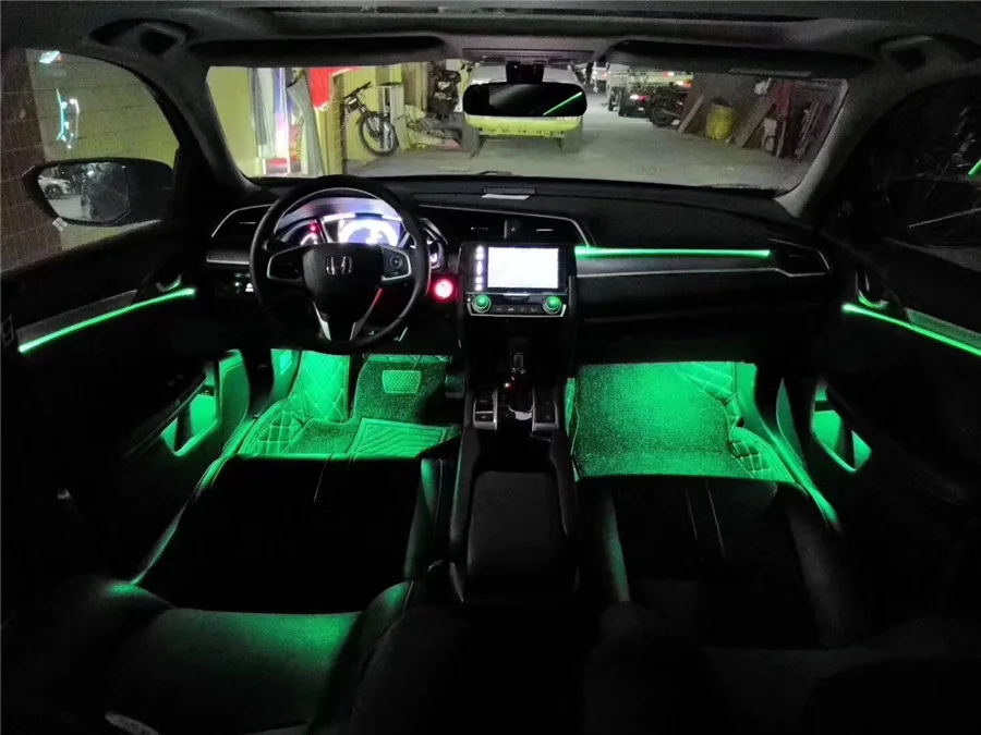 5 шт. RGB светодиодный Автомобильный свет волоконно-оптический полосы света атмосферу лампа/лампа нижнего освещения интеграции DC12V декор для салона автомобиля неоновые