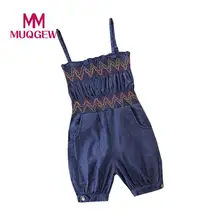 MUQGEW/ джинсовые комбинезоны для маленьких девочек; комбинезон; брюки-комбинезоны; летняя одежда для девочек; infantil menina