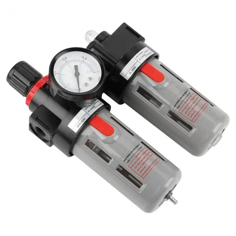 PT1/4 компрессор давления воздуха указатель фильтра ловушка масла воды инструменты-регуляторы комплект Воздушный компрессор регуляторы манометр