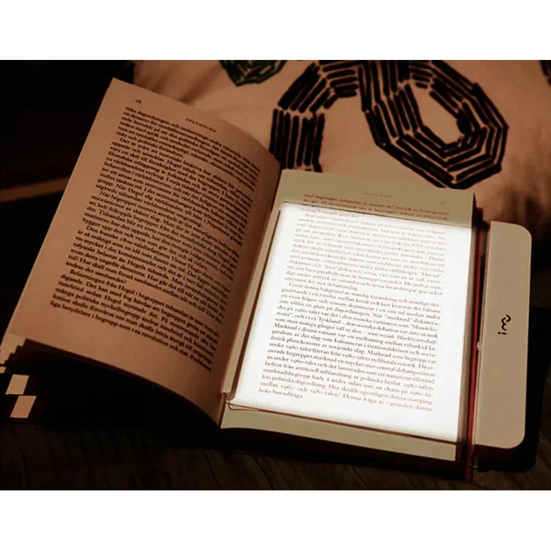 Flat Panel Battery LED Book Light Car Travel Reading Flat Plate Night