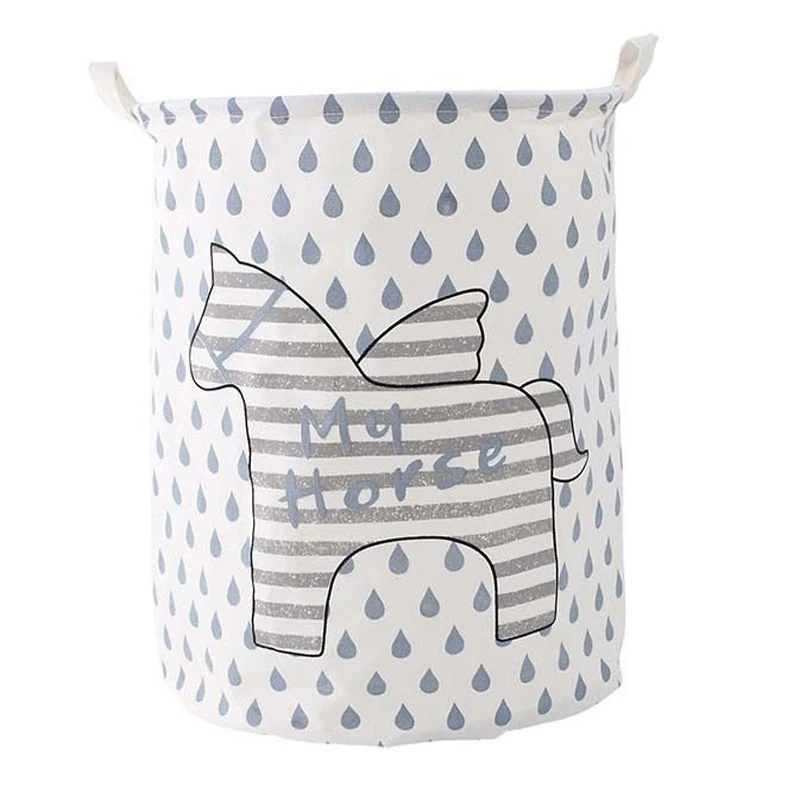 Practical Waterproof Foldable Kids Toy Storage Basket Dirty Clothes Home Organizer 40*50CM