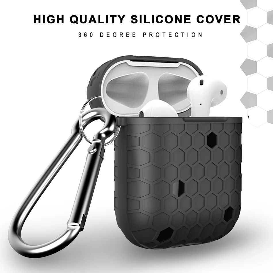 Чехол для беспроводных Bluetooth-наушников чехол Airpods силиконовый ключей Airpod Air Pods