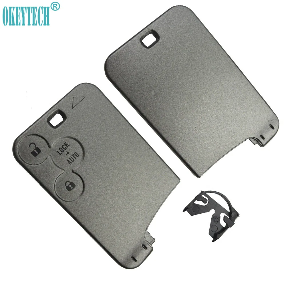 OkeyTech Remote Car Key Smart Card Shell Case for Renault Laguna 3 Button Car Styling Blank Replacement Key Cover Free Shipping