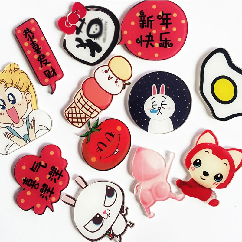 

1 PC Cartoon Cute Fruit Beaver Brooches Acrylic Brooches Badge Backpack Brooch Pins On Bag Clothing Decor Festive Red Brooches