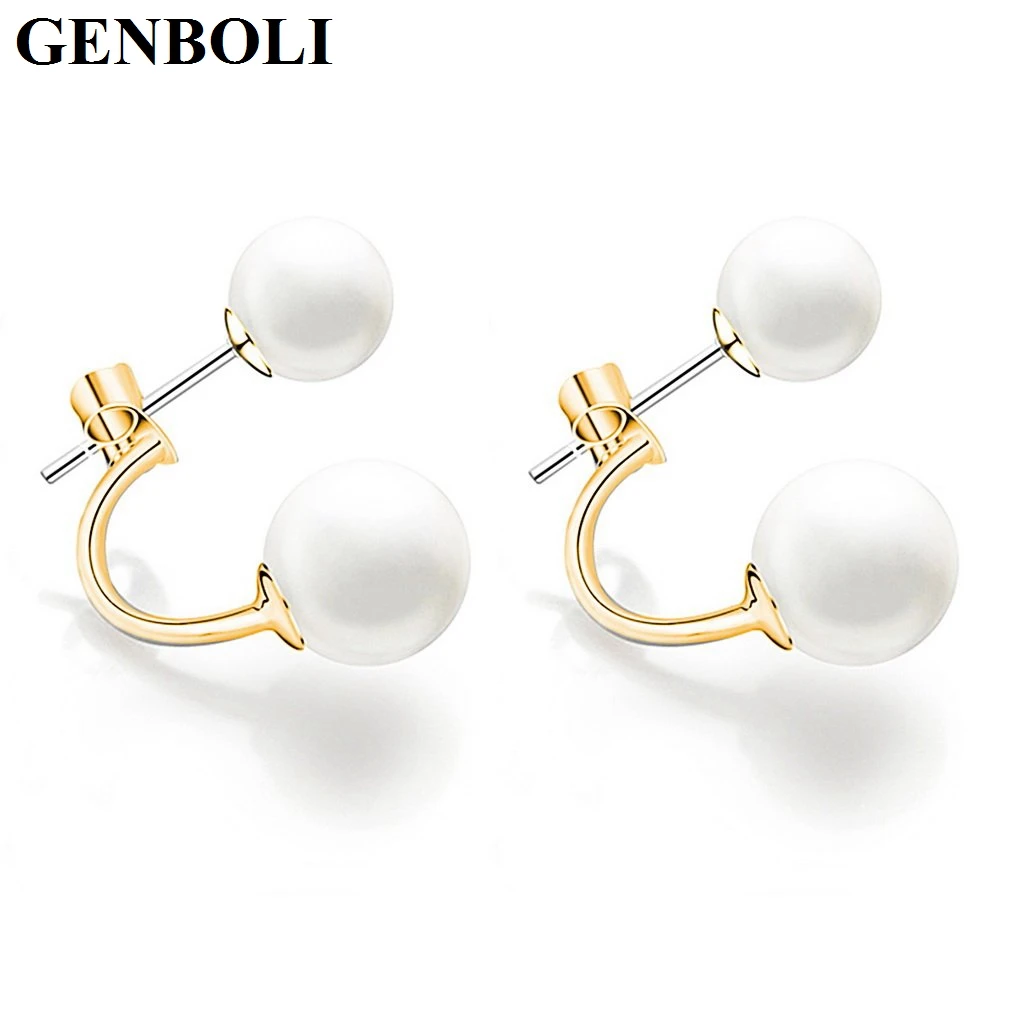 GENBOLI Stud Earring Brand New Jewelry Full Double Star Models