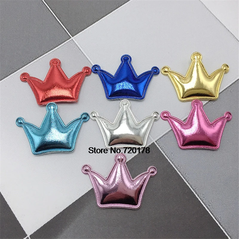 

43*30MM PU Crown hair accessories embelissment synthetic leather DIY handmade materials 50pcs DHM42