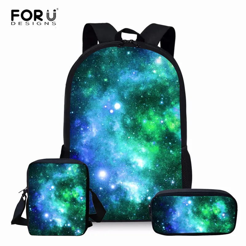 FORUDESIGNS Backpack for Teenager Girls Boys School Bags the Space Galaxy Women Travel Bagpack Children School Rucksack - Цвет: Z3900ECK