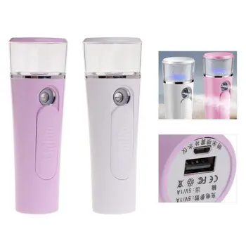 

1 set Handy Nano Mist Sprayer Facial Skin Steamer Portable Emergency Power Bank Beauty 3.7V 1.2W 30ml