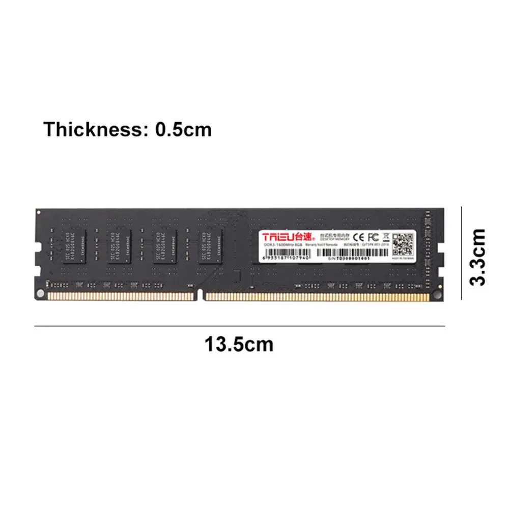 

2GB/4GB/8GB Universal Desktop PC High Stability Fast Speed DDR3 1600MHz Memory