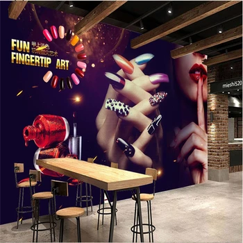 

beibehang Custom mural wallpaper personality HD retro makeup nail artifact background wall wallpaper for walls 3 d murals 3D