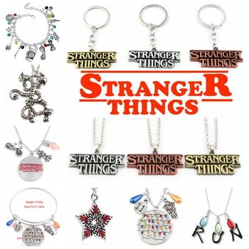 

Action Stranger Things ELVEN Metal Combine Bracelet Necklace and Keychain Stranger Things Eleven & Demogrogon Kids Fashion Toys