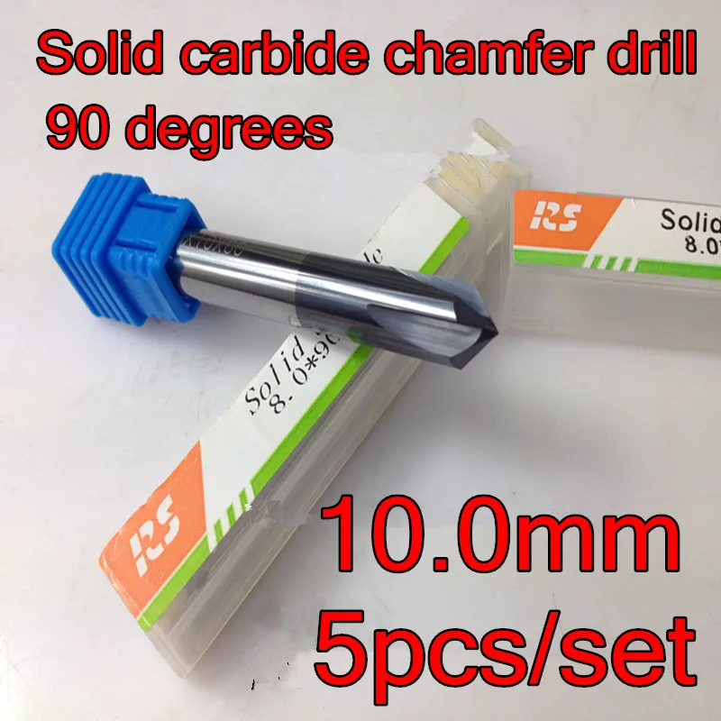 5pcs set 10 75mm 90 Degrees 4 Flutes Solid Carbide Chamfer Drill 5pcs-set-10-75mm-90-degrees-4-flutes-solid-carbide-chamfer-drill