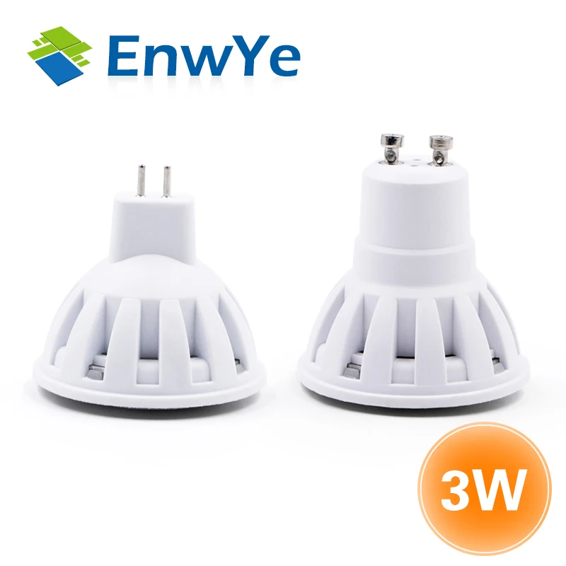 

EnwYe LED Lamp GU10 MR16 LED Bulb 3W 220V Lampada LED Condenser lamp Diffusion Spotlight Energy Saving Home Lighting