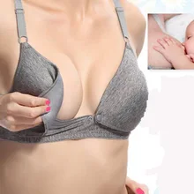 Новое однотонное Женское Нижнее Белье для беременных, хлопковый бюстгальтер для кормящих матерей, Женский Бюстгальтер для кормления грудью, 3 размера