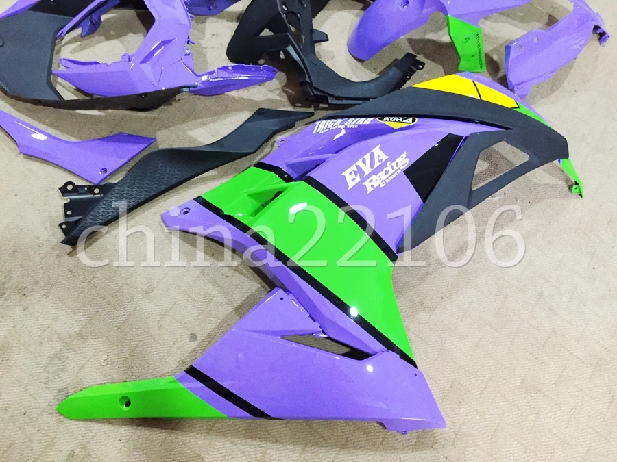 АБС Кузов обтекатель комплект для Kawasaki Ninja300 EX300 2013- 13 14 15 16 17 Обтекатели литья под давлением под заказ Фиолетовый