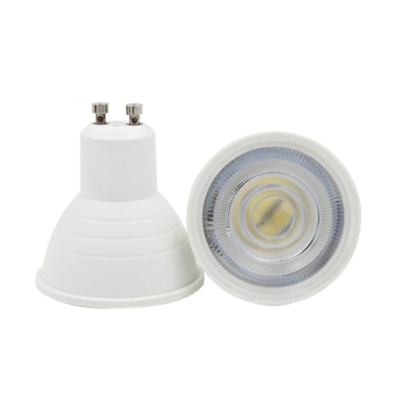 10 шт./лот светодиодный светильник 220V 6ВТ GU10 Точечный MR16 COB Чип луча SMD 2835 теплый