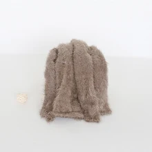 Коричневый вязаный бархатный обертывание крючком Пеленальный мешочек для детской фотосъемки s вязаное позирующее одеяло новорожденный мальчик реквизит для фотосессии детское одеяло