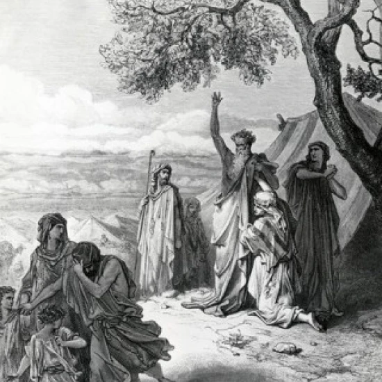 Noah Driving Ham Away by Gustave Dore  illustration  (1832-1883) Poster Print (18 x 24)