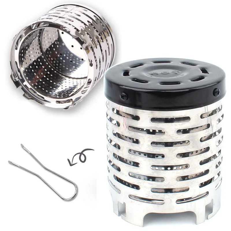 

Portable Mini Camping Heater Cap Outdoor Gas Stove Cover Warmer Heater Stainless Steel Dropshipping FAS