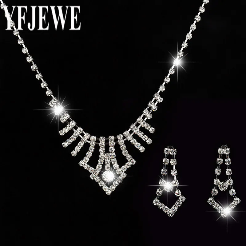2017 Women New Fashion Jewelry Sets Nechlace And Wedding Bridal sliver