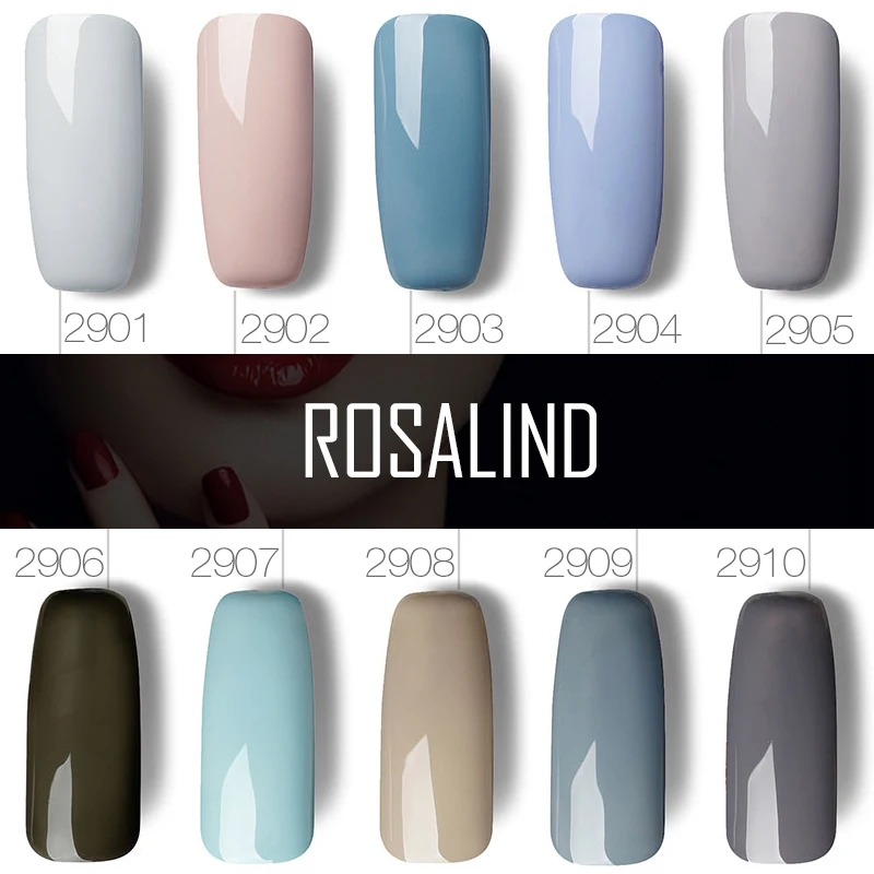 ROSALIND 10 мл чистый цветной Гель лак для ногтей наращивания отмачиваемый гель УФ
