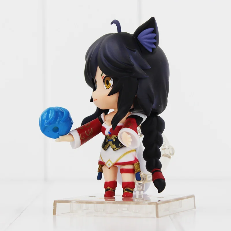 4 &quot10 см Аниме Nendoroid Ahri 411 ПВХ фигурка игрушка кукла коллекция|Игровые фигурки и