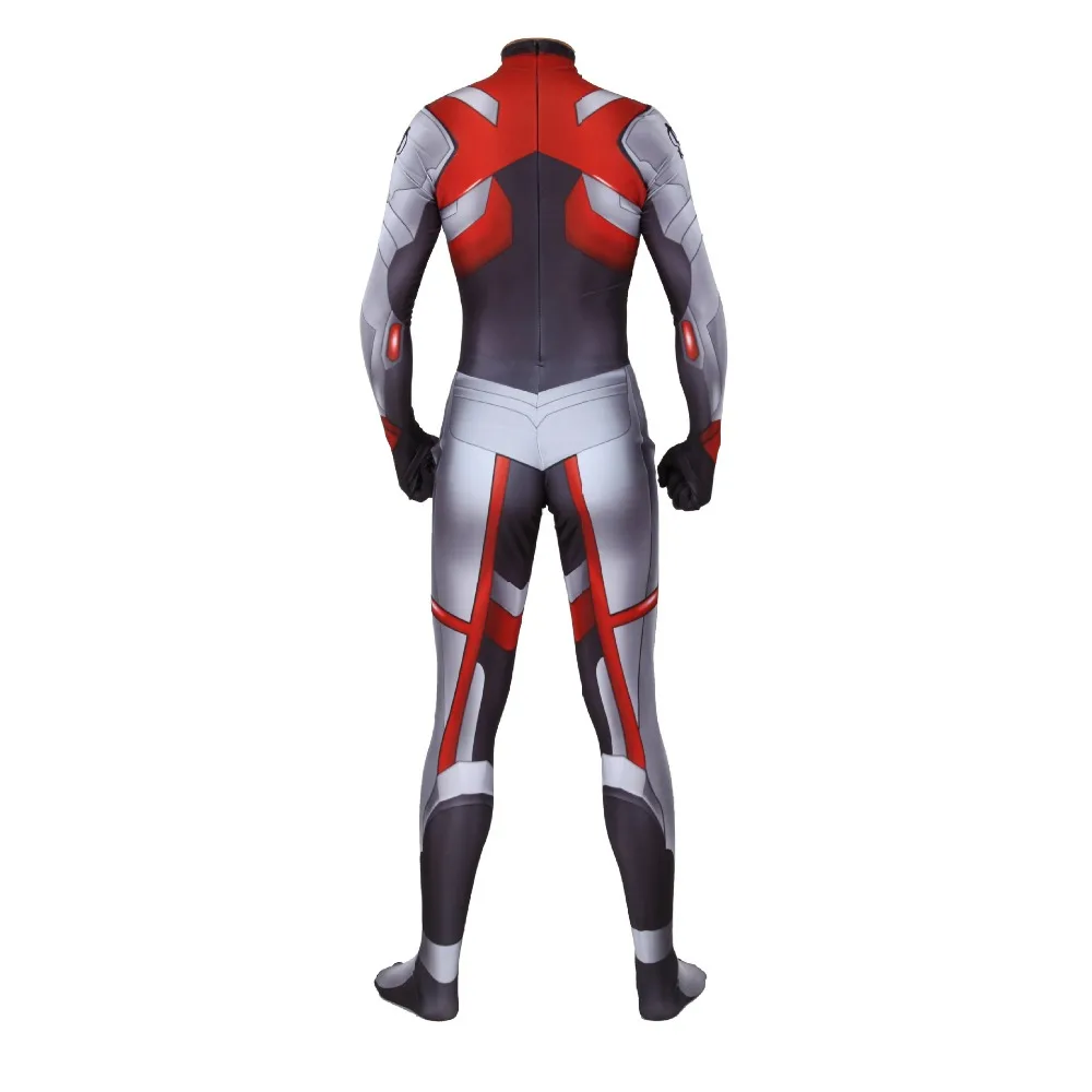 Lycra Avengers Endgame Quantum Realm Suit Costume Cosplay Superhero Captain America Captain Marvel Zentai Bodaysuit