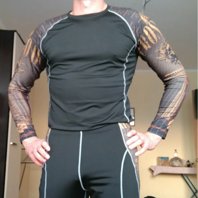 

Men's Clothing Compression Shirt Long Sleeve Running T-Shirt Jogging Training shirt Hot sale thermal underwear tshirt gym man