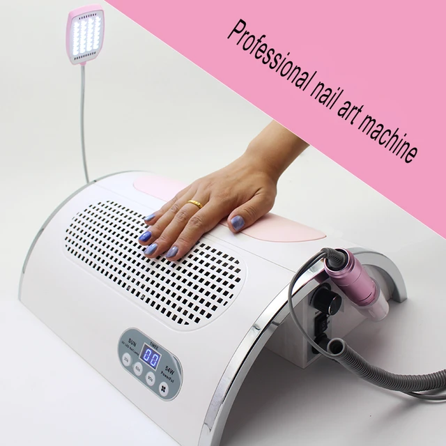 multifunctional nail art machine 4 in 1 Nail Milling Machine Dust Suction  Vacuum 54W LED Nail