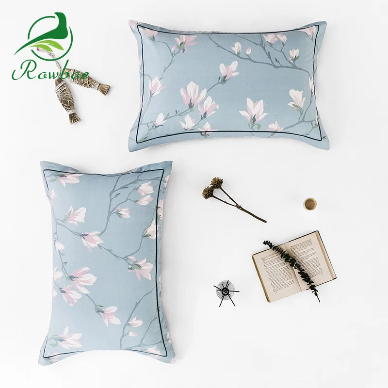 

ROWBOE cotton luxury printed decorative pillowcase 480*740MM*1Pcs comfortable breathable sleep home hotel