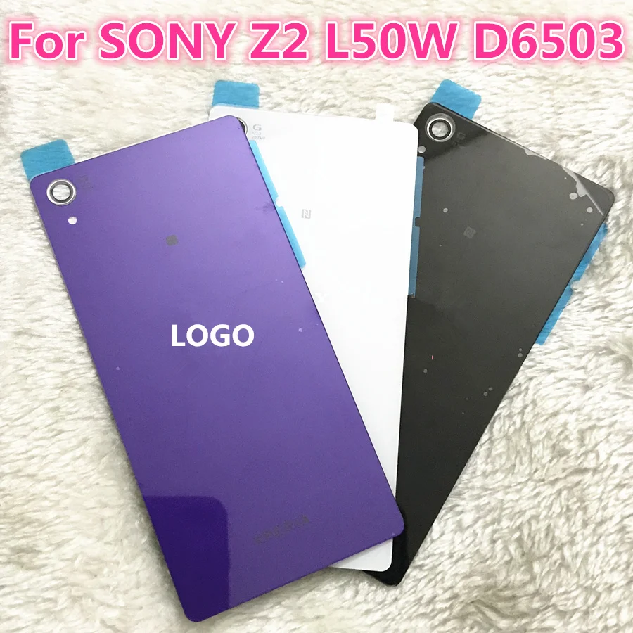 

For SONY Xperia Z2 Back Battery Cover L50W D6543 D6503 Rear Door Housing Case Replacement 5.2" For SONY Xperia Z2 Battery Cover