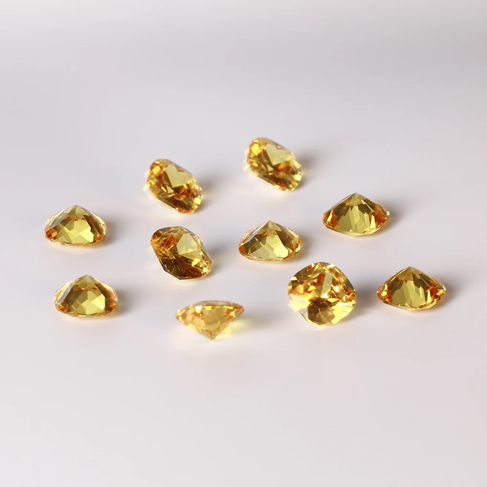 12x12MM Square Cut Citrine Stones 12.5ct Loose Gemstone Jewelry Gifts 10 pcs/set