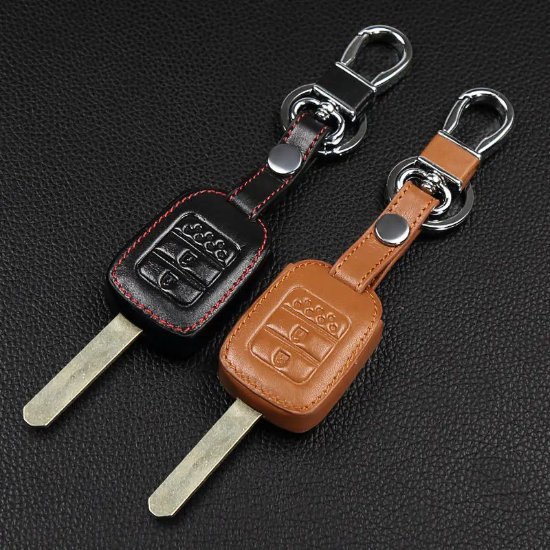 Genuine Leather key chain ring cover case holder ,car styling For Honda XRV XR V CR V Fit Pilot ... Genuine Leather key chain ring cover case holder ,car styling For Honda XRV XR V CR V Fit Pilot ...