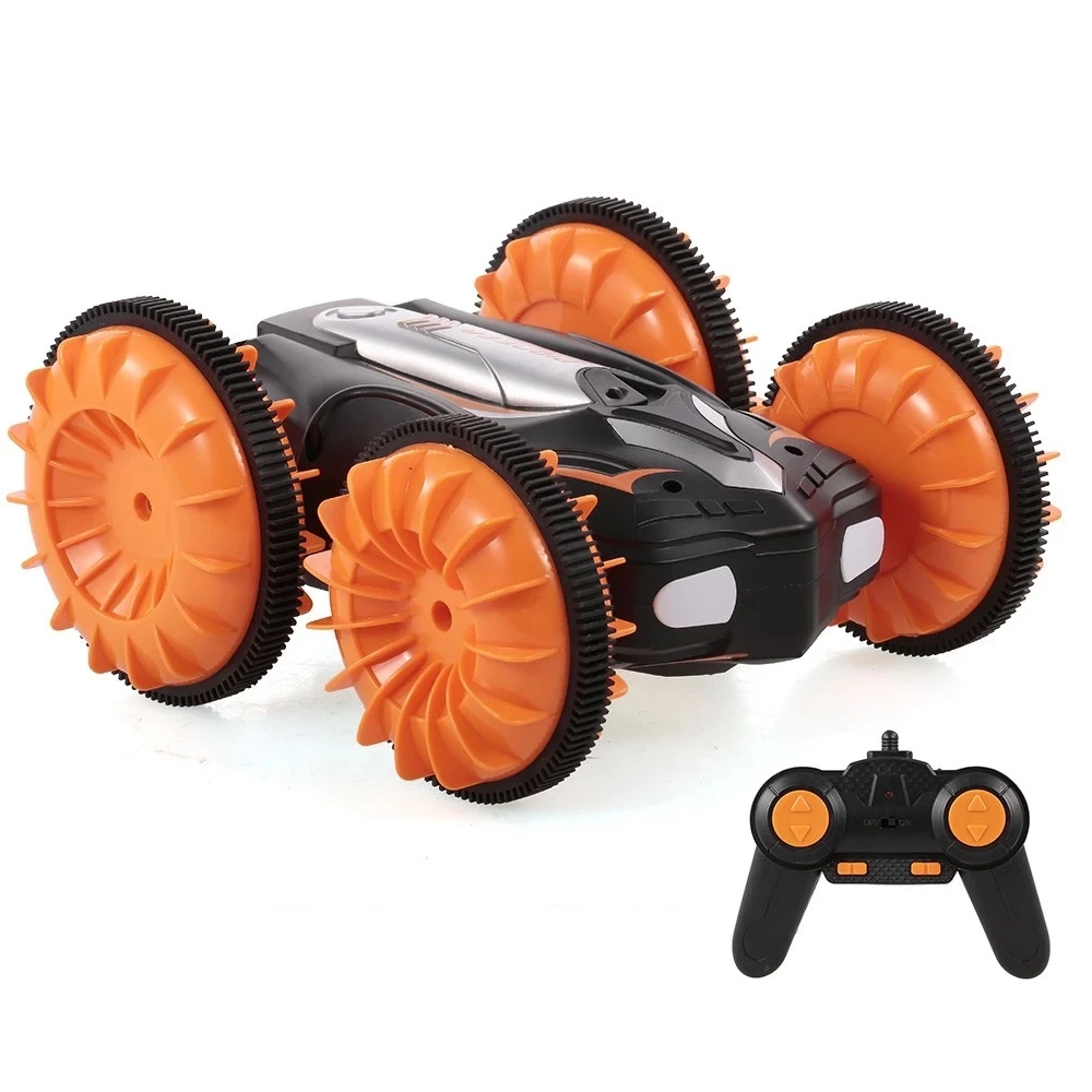 RC Crawler Car RC Boat Truck Land Water 2 in 1 RC Car 4WD 2.4Ghz Amphibious Stunt Vehicles Land Water 2 in 1 RC Stunt Car Toy