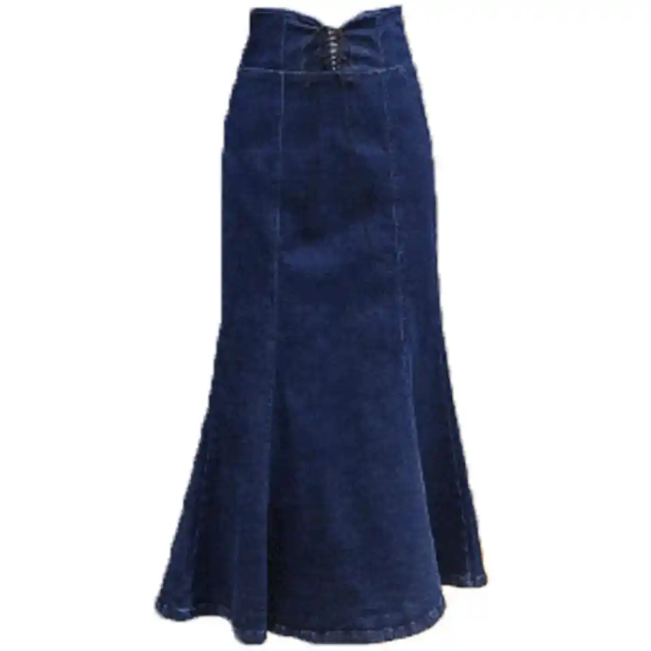 plus size denim mermaid skirt