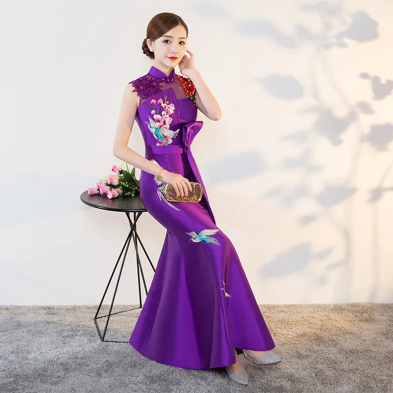 purple oriental dress