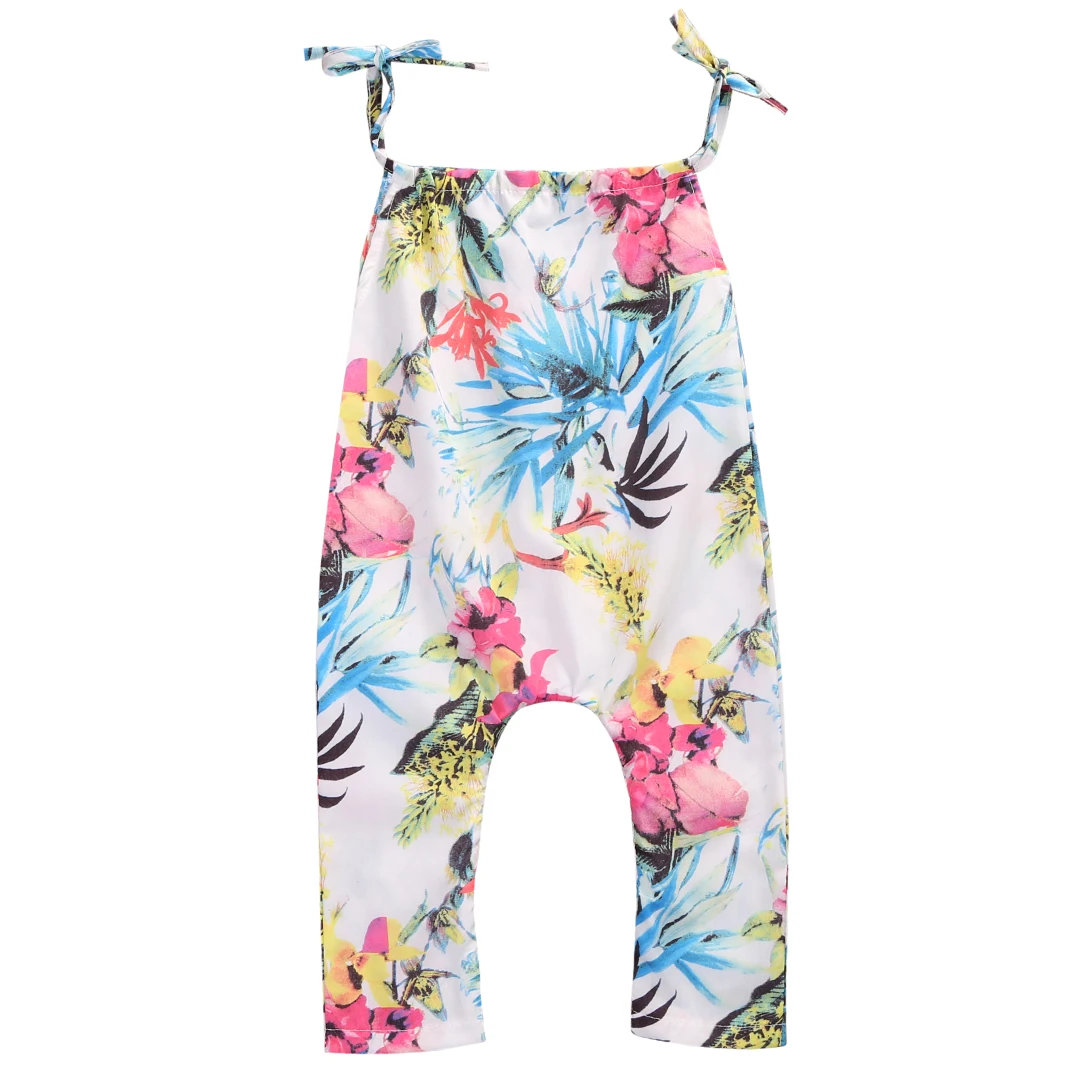 2017 Summer Babies Girls Floral Rompers Baby Kids Jumpsuit Sleeveless
