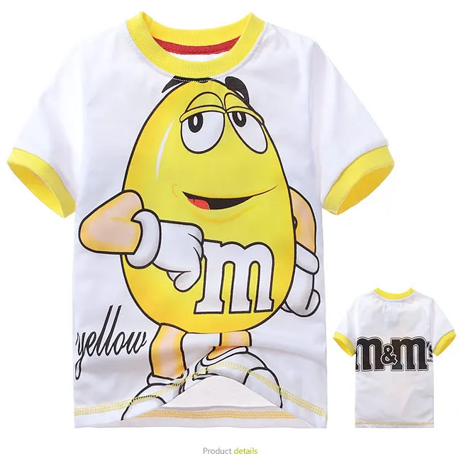 Girls Cartoons Chocolate Short Sleeve T Shirts m&m Cotton Tops kids ... Girls Cartoons Chocolate Short Sleeve T Shirts m&m Cotton Tops kids ...