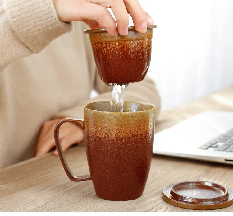 TANGPIN японская керамика чайные кружки с фильтрами фарфоровая кофейная чашка чайная чашка 350 мл