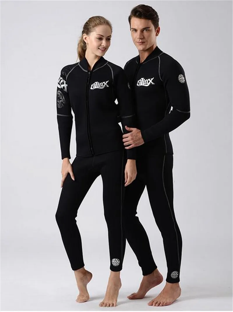 SLINX 3mm Neoprene Winter Wetsuit Jacket Men Rash Guard Scuba Diving SwimwearKite Surfing Snorkeling Swimsuit Tops & T-Shirt