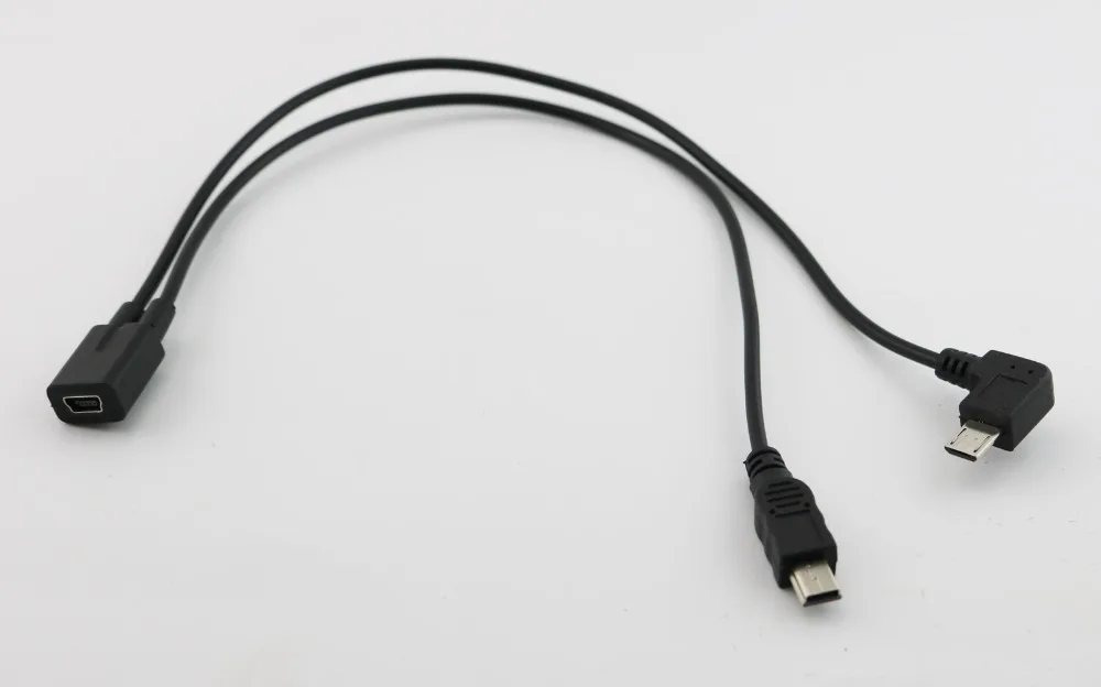 1 шт. переходник с Mini USB 2 0 Мама на папа + Micro углом 90 градусов | Электроника