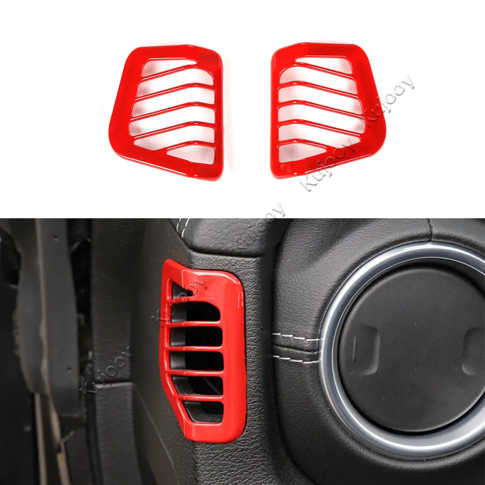 Car Dashboard Side Air Conditioning Vent Outlet Decoration Cover Sticker Frame for Jeep JL Wrangler 2018 Up Styling | Автомобили и