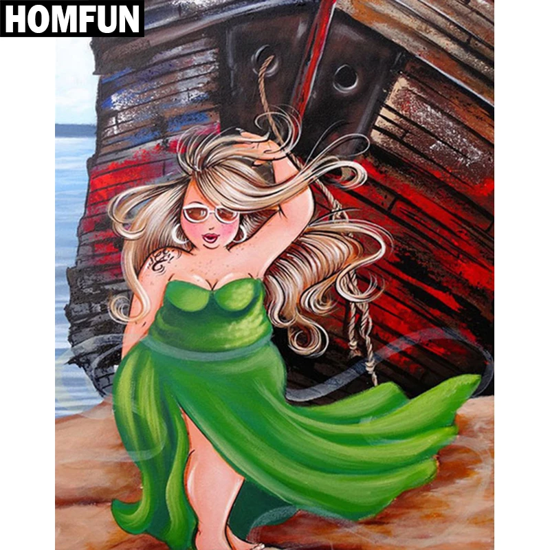 Картина для алмазной вышивки HOMFUN A06072 полноразмерная/круглая 5D сделай сам с
