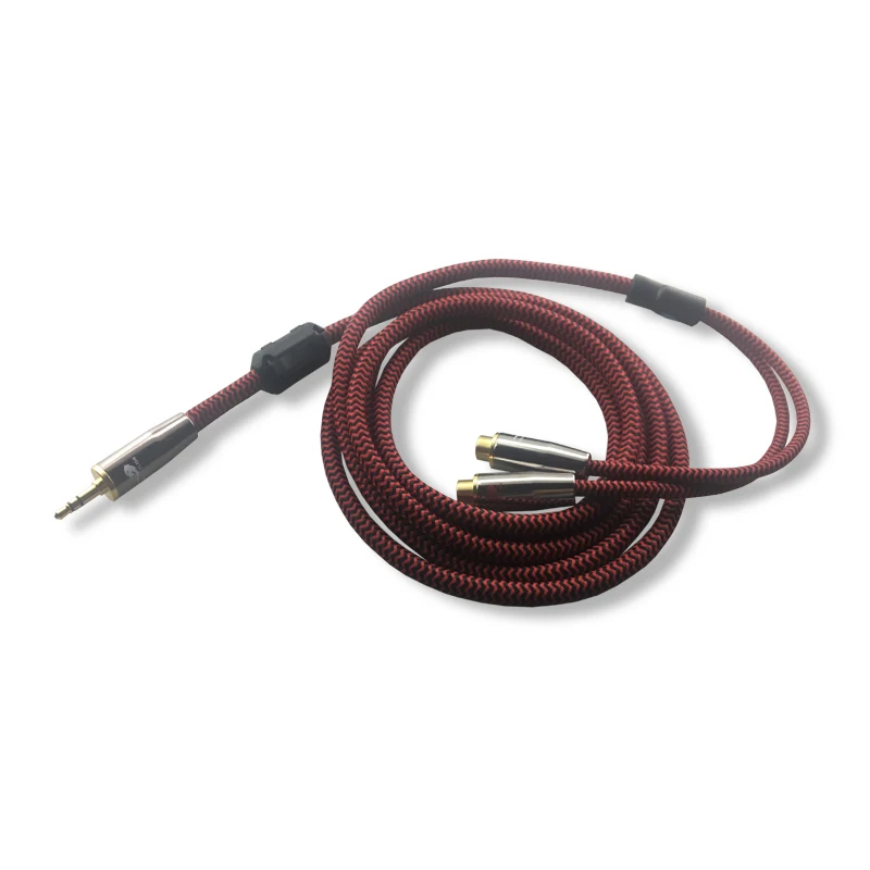 HIFI 3 5mm Female to Dual RCA Phono Female Audio Cable 3 5mm to 2 RCA Audio Cable for TV Speaker PC Headphone Stereo OFC Cable