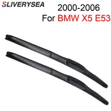 SLIVERYSEA Wiper Blade for BMW X5 E53 2000 2001 2002 2003 2004 2005 2006 Pair 24+22 Windshield Wiper Auto Car Accessories 27 27 pair windscreen wiper blades for mercedes benz s class w220 2001 2002 2003 2004 2005 windshield car accessories