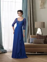 A-linie/Prinzessin Scoop Bodenlangen Chiffon Mutter der Braut Kleid/Abendkleid Mit Falten