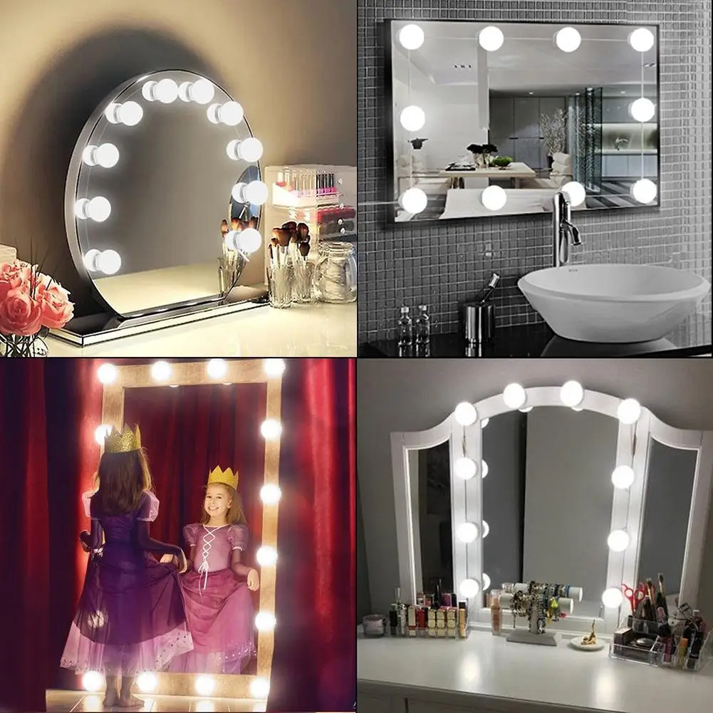 

LED Vanity Mirror Lights Kit with Dimmable Light Bulbs Lighting Fixture Strip for Makeup Vanity Table Set for Dressing Room