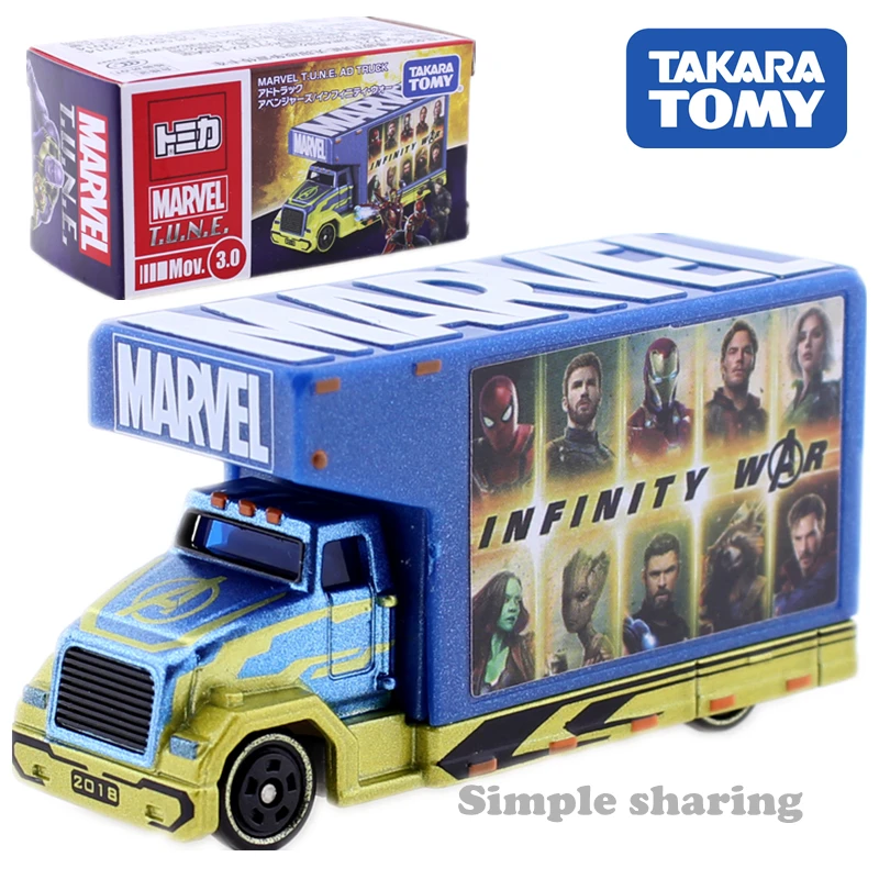 

Takara Tomy Tomica Marvel Tune MOV 3.0 avengers truck model kit diecast miniature baby toys funny pop kids dolls magic puppets